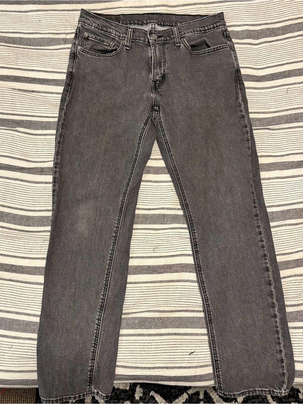 Levi's Men's Straight Jeans - Charcoal Black